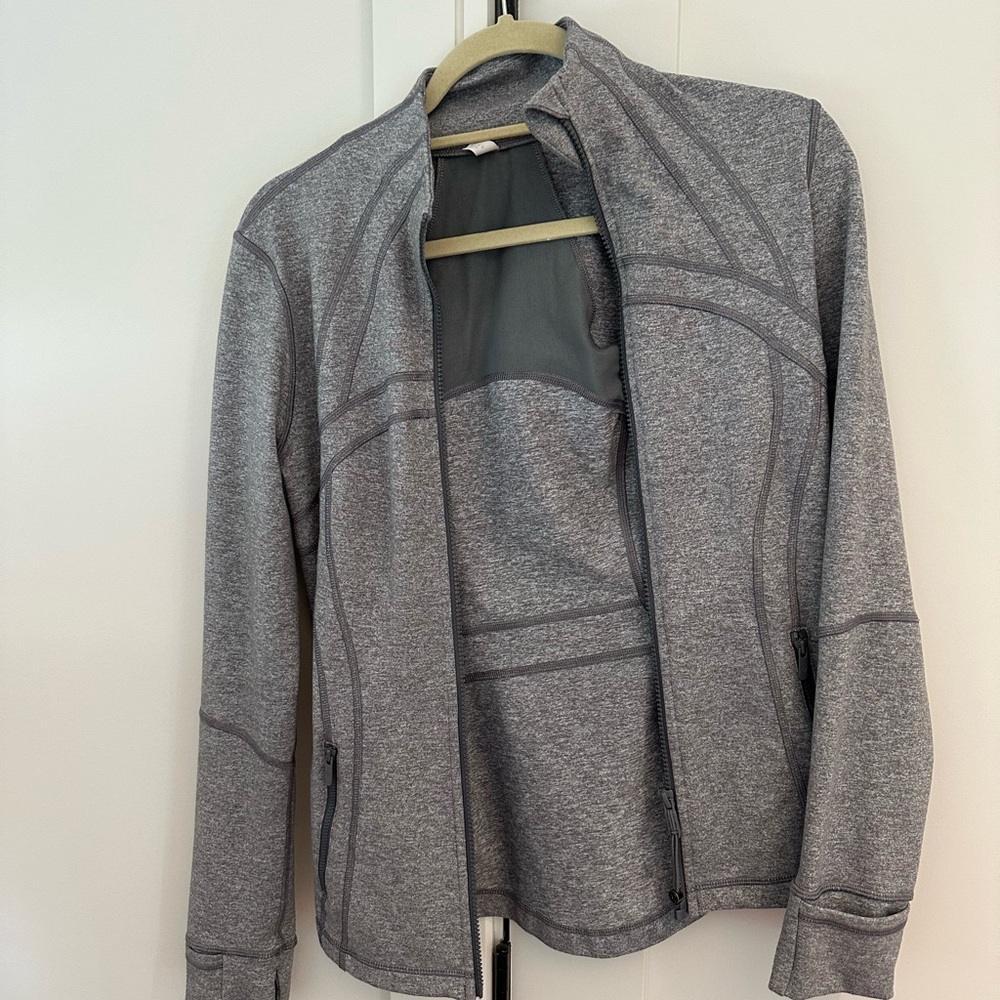 Gray Zip-Up Athletic Jacket - image 1